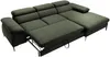 Vente-unique - SEPINA Sofa SamtStoff Grün - B 182 cm x H 75 cm x L 288 cm Bild 4