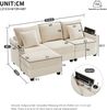 3-Sitzer Ecksofa 213,5 x 139 x 87 cm aus Cord mit USB-Anschluss und flexiblem Hocker Bild 5