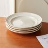 JIWOO Suppenteller 4er Ø25,4 cm, Speiseteller Frühstücksteller Salatteller Pastateller, (4 St), Keramik Hochwertiges Tellerset Beige Mikrowellen spülmaschinenfest Bild 2