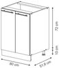 Spülenunterschrank Fame-Line Dunkelgrau 80 cm mit Regal, ohne Arbeitsplatte Vicco Bild 2
