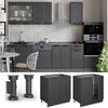 Spülenunterschrank Fame-Line Dunkelgrau 80 cm mit Regal, ohne Arbeitsplatte Vicco Bild 3