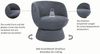 OTTO home Drehsessel ZAZZA Lese-Sessel, TV-Sessel, Loungesessel, 360° drehbar, feiner Struktur-Bezug Bild 3
