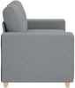 vidaXL Zweisitzer-Sofa Hellgrau 160x77x82 cm Stoff 4105068 Bild 5