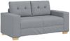 vidaXL Zweisitzer-Sofa Hellgrau 160x77x82 cm Stoff 4105068 Bild 2