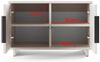 Garderoben-Set Napoli Version 18: Eckschrank mit Polsterpaneelen, Schuhschrank Flur und Eingangsbereich (Cashmere/Trinity 03), 225 x 70 x 140 cm Bild 4