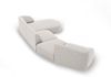 Micadoni Modulares Sofa Miley mit Recamiere 4-Sitzer Rechts Chenille Haga Hellgrau Bild 4
