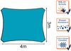 Sonnensegel Rechteckig 4x3m Blau - Sonnenschutzsegel für Balkon / Terrassensegel Bild 3