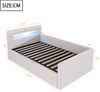 Polsterbett Kinderbett 90x200 cm mit LED, Nachtlicht, USB-Anschluss, hydraulischem Stauraum, ohne Matratze Bild 5