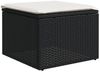 vidaXL 7-tlg. Garten-Sofagarnitur mit Kissen Schwarz Poly Rattan 3224684 Bild 4