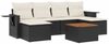 vidaXL 7-tlg. Garten-Sofagarnitur mit Kissen Schwarz Poly Rattan 3224684 Bild 2