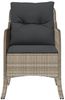 vidaXL Gartenstühle mit Kissen 2 Stk. Hellgrau Poly Rattan 365150 Bild 5
