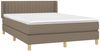 vidaXL Polsterbett mit Matratze Taupe 140x200 cm Stoff Bild 3