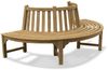 Baumbank Fermo mit Rückenlehne Teak Massivholz 180 cm 360° Bild 2