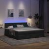 vidaXL Ottoman-Bett mit Matratze & LEDs Schwarz 160x200 cm Stoff 3312487 Bild 3