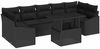 vidaXL Garten-Sofa-Set mit Kissen 8 pcs Schwarz Poly-Rattan 3348959 Bild 2