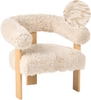 Sessel ILBRO Webpelz Cremeweiß Hellbraun Bild 1