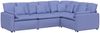 vidaXL Modulares Sofa mit Kissen Stoff Jeansblau 3321157 Bild 2