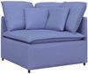 vidaXL Modulares Sofa mit Kissen Stoff Jeansblau 3321157 Bild 5
