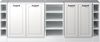 Dachschrägenschrank-Set Rion Weiß Landhaus 210 cm 5er Set Schrankkorpuss 60 cm Tiefe Vicco Bild 4