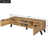 TV-Schrank B 160,5 x T 35,5 x H 45 cm aus Spanplatte in Holzoptik, mit Türen & offenen Fächern Bild 3