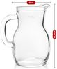 KONZEPT Wasserkrug Glaskrug Transparent Ergonomischer Griff, (1-tlg), Volumen: 1L, 500 ml, 250 ml. Set 1/2/3 Stk. Bild 4