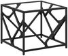 vidaXL Couchtisch mit Glasplatte Transparent 50x50x41 cm Stahl 845992 Bild 2