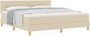 vidaXL Boxspringbett mit Kissen mit Kopfteil Creme 180 x 200 cm Stoff 3338942 Bild 2