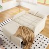 Sofabett 127x75x94 cm Beige, klappbar mit 3-fach verstellbarer Rückenlehne & 180 cm Liegefläche Bild 3
