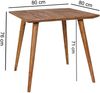 Kadima Design Retro Landhausstil Esstisch Massivholz - Braun, Handgefertigt. 80x80x76 cm Bild 4