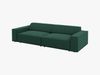 Micadoni 3-Sitzer Sofa Jodie Strukturierter Stoff Megan Grün Bild 3