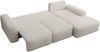 Selsey 'Carnos' Ecksofa mit Schlaffunktion, Lendenkissen, wasserabweisendem Chenille, Creme, rechts Bild 4
