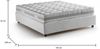 Dmora Doppelbett Arto, Stoffbett mit Stauraum, Frontöffnung, inklusive Matratze 140 x 190 cm, 100 % Made in Italy, Weiß Bild 3