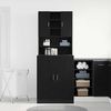 vidaXL Waschmaschinen-Schrank 2 pcs Schwarz Eichen-Optik 3332516 Bild 4