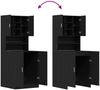 vidaXL Waschmaschinen-Schrank 2 pcs Schwarz Eichen-Optik 3332516 Bild 5