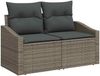 vidaXL Gartensofa-set mit Kissen 8 pcs Hellgrau Poly-Rattan 3355518 Bild 4