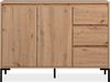 Finori Korsika 01B Kommode, Dekor Artisan Oak | Kommode für Wohnzimmer | Maß: B x H x T ca. 120 x 87 x 40 cm | Kommode mit 2 Türen, 1 Einlegeboden und 3 Schubkästen Bild 4