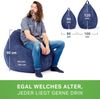 Green Bean® Indoor Sitzsack waschbar, EPS-Perlen Füllung / Cordstoff dunkelblau, 90x110 cm Bild 5