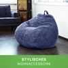 Green Bean® Indoor Sitzsack waschbar, EPS-Perlen Füllung / Cordstoff dunkelblau, 90x110 cm Bild 2
