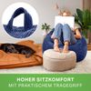 Green Bean® Indoor Sitzsack waschbar, EPS-Perlen Füllung / Cordstoff dunkelblau, 90x110 cm Bild 3