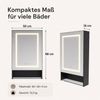 Simurq Badezimmerspiegelschrank LED Spiegelschrank 50 cm schwarz 1-türig Anti-Beschlag (Einzelartikel, 1-St, 1 Spiegelschrank) 3 Lichtfarben, offene Glasablage Bild 2