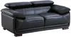 Vente-unique - Ledersofa 2-Sitzer - Schwarz - MACELO Bild 4