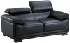 Vente-unique - Ledersofa 2-Sitzer - Schwarz - MACELO Bild 5