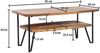 Kadima Design Couchtisch im Industrial-Style aus Sheesham Massivholz und Metall. 90x50x40 cm Bild 4