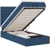 vidaXL Ottoman-Bett mit Matratze Blau 90x200 cm Stoff 3313298 Bild 2