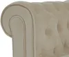 Vente-unique - CHESTERFIELD Sofa SamtStoff Beige - B 88 cm x H 72 cm x L 205 cm Bild 5
