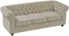 Vente-unique - CHESTERFIELD Sofa SamtStoff Beige - B 88 cm x H 72 cm x L 205 cm Bild 2