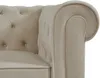 Vente-unique - CHESTERFIELD Sofa SamtStoff Beige - B 88 cm x H 72 cm x L 205 cm Bild 4