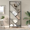 vidaXL Bücherregal Grau Sonoma 79x30x180 cm Holzwerkstoff und Metall 845434 Bild 3