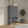 VCM Schuhschrank Halom 920449 Anthrazit H. 105 x B. 59 x T. 22 cm Bild 3