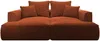 Vente-unique - PINETA Sofa Samt Rot - B 180 cm x H 67 cm x L 230 cm Bild 2